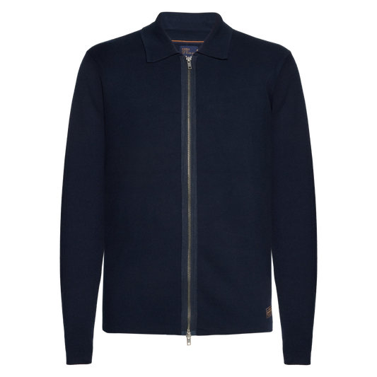 UrianSI Zip Cardigan Knit - Deep Marine