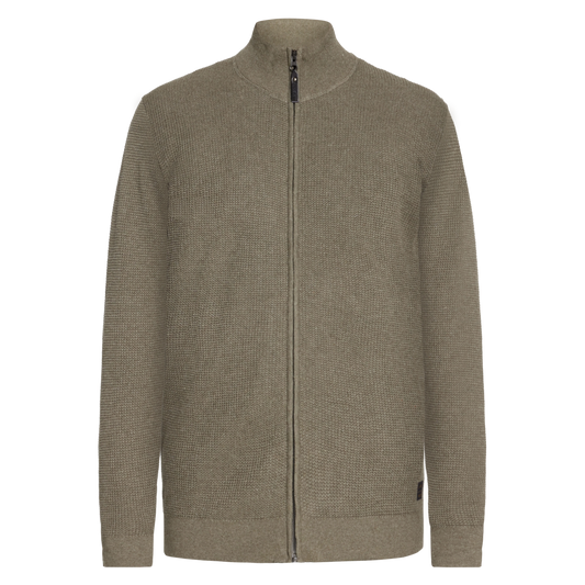 KaiSi Structure Cardigan+ Knit - Green Kalamata Melange