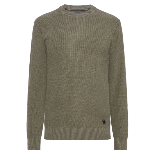 KalleSI Structure Crew + Knit - Green Kalamata Melange