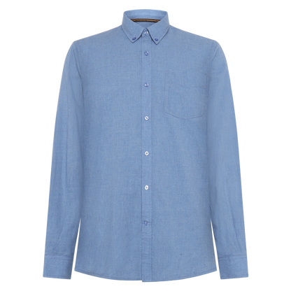 BendixSi Flannel L/S Shirts - Blue Largo Melange