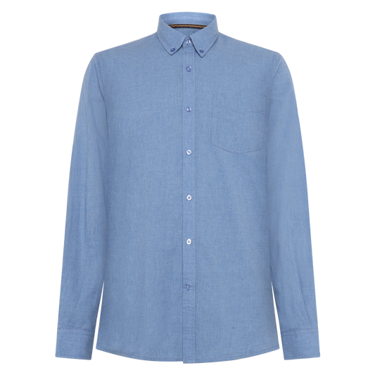 BendixSi Flannel L/S Shirts - Blue Largo Melange
