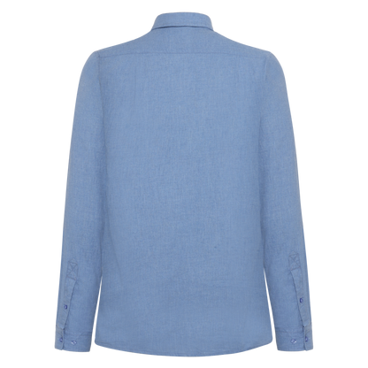 BendixSi Flannel L/S Shirts - Blue Largo Melange