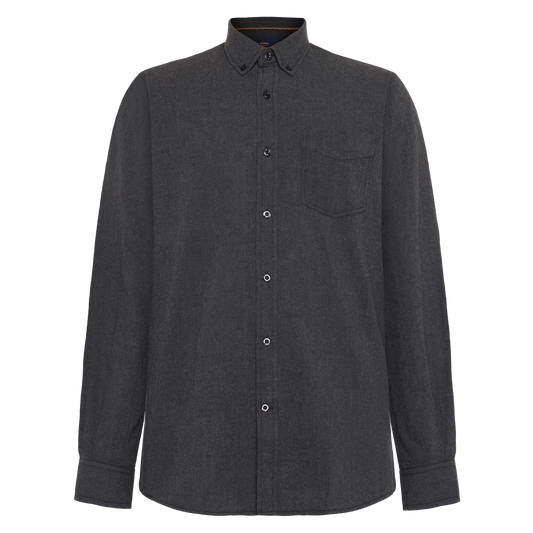 BendixSi Flannel L/S Shirts - Grey Volcano Melange