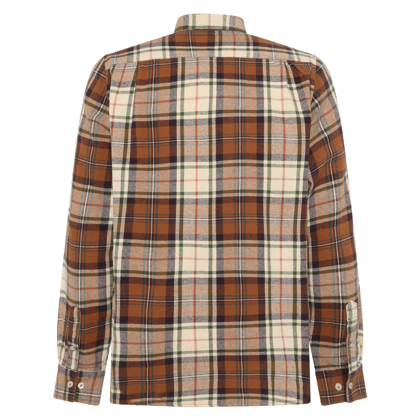 BruceSi Check + L/S Shirts - Brown Otter