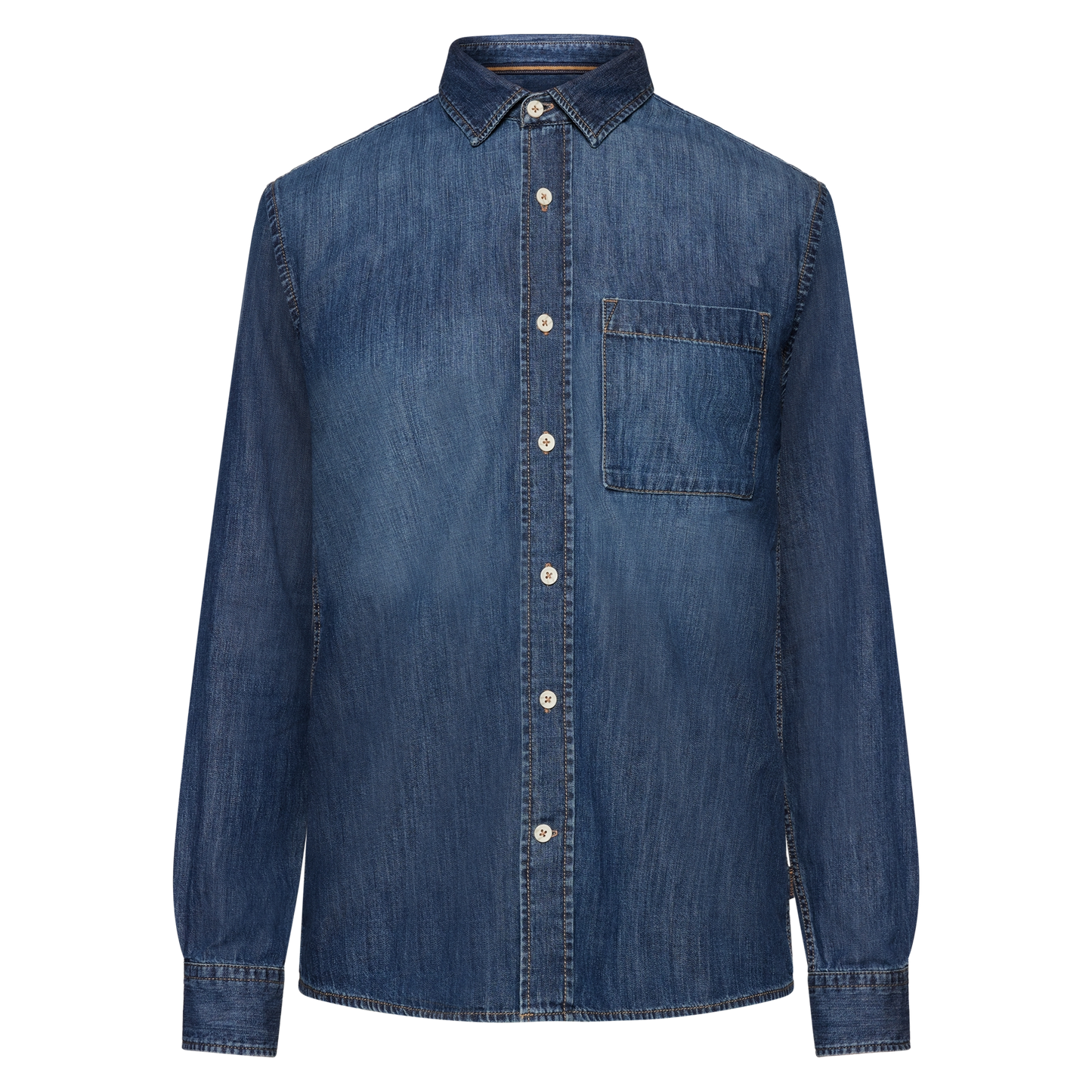 BrandonSi Denim L/S Shirts - Slate blue
