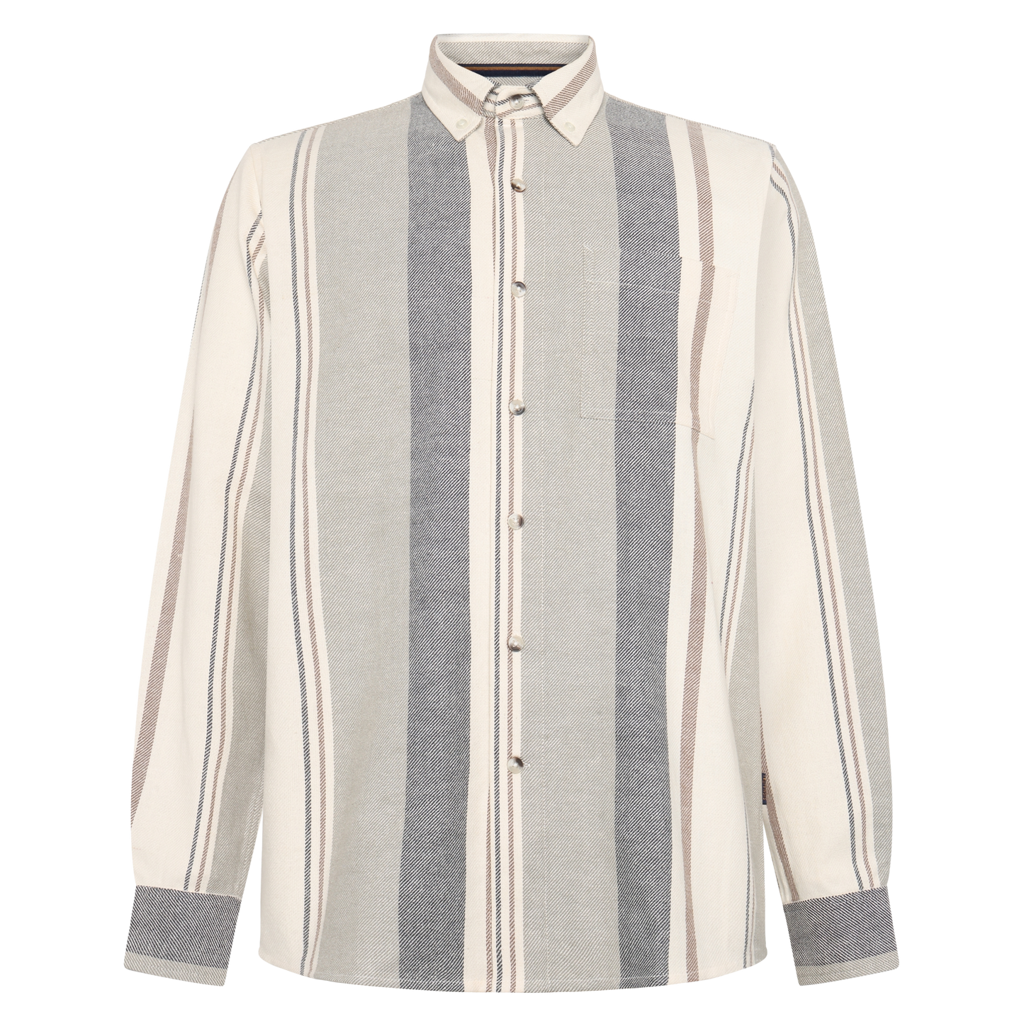BoulderSi V-Stripe L/S Shirts - Brown Otter