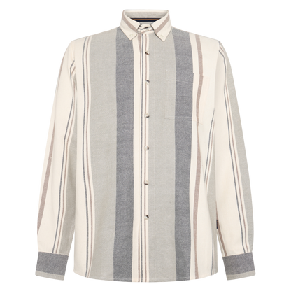 BoulderSi V-Stripe L/S Shirts - Brown Otter