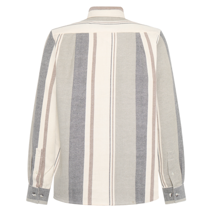 BoulderSi V-Stripe L/S Shirts - Brown Otter